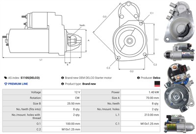 AS-PL S1105(DELCO) EAN: 5902129007456.