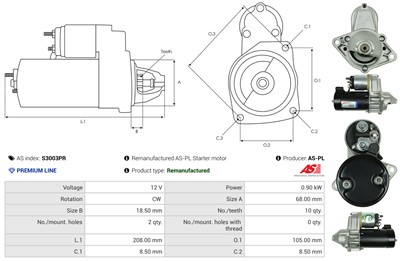 AS-PL S3003PR EAN: 5902129072553.