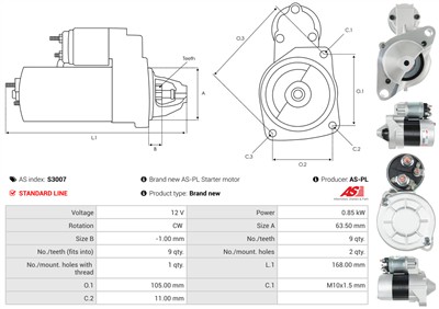 AS-PL S3007 EAN: 5901259421675.