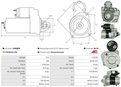 AS-PL S3008PR EAN: 5902129094982.