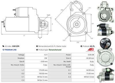 AS-PL S3012PR EAN: 5902129091486.