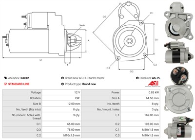AS-PL S3012 EAN: 5901259421743.