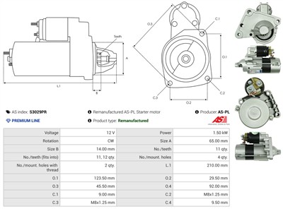 AS-PL S3029PR EAN: 5902129089438.