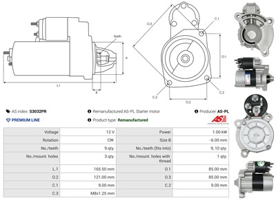 AS-PL S3032PR EAN: 5902129105138.