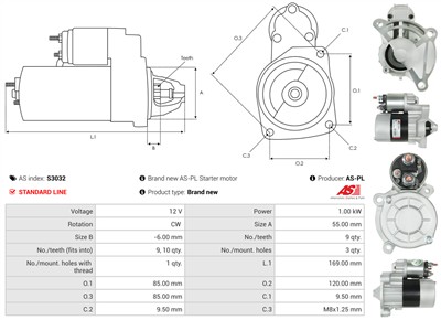 AS-PL S3032 EAN: 5901259421972.
