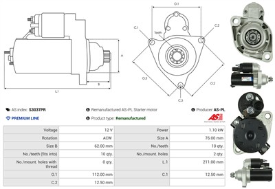 AS-PL S3037PR EAN: 5902129086468.