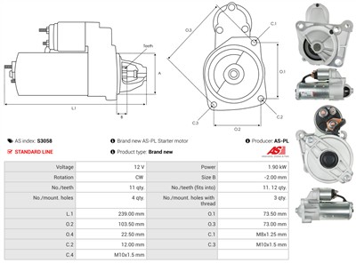 AS-PL S3058 EAN: 5901259422238.