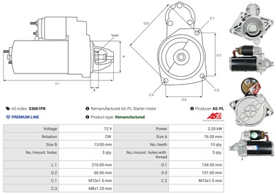 AS-PL S3061PR EAN: 5902129101505.