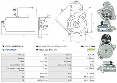 AS-PL S3065(VALEO) EAN: 5901259436242.