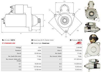 AS-PL S3075 EAN: 5901259464894.
