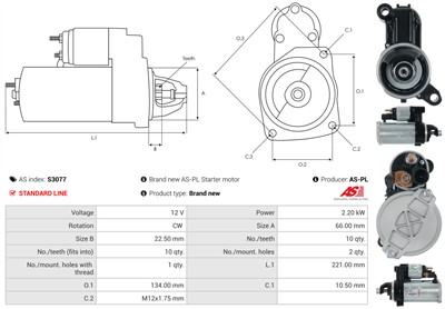 AS-PL S3077 EAN: 5901259461527.
