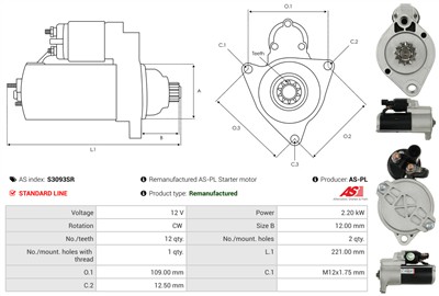 AS-PL S3093SR EAN: 5902129218340.
