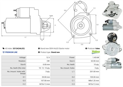 AS-PL S3124(VALEO) EAN: 5902129001430.