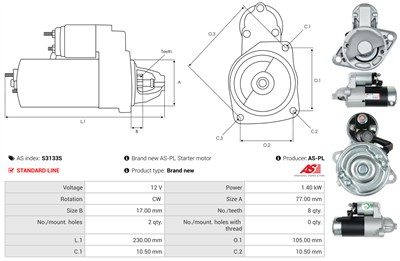 AS-PL S3133S EAN: 5902129106494.