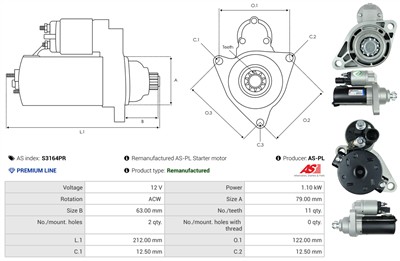 AS-PL S3164PR EAN: 5902129077039.