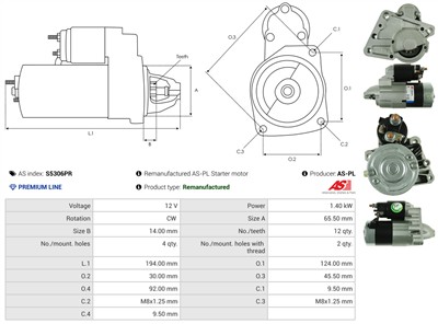 AS-PL S5306PR EAN: 5902129092865.