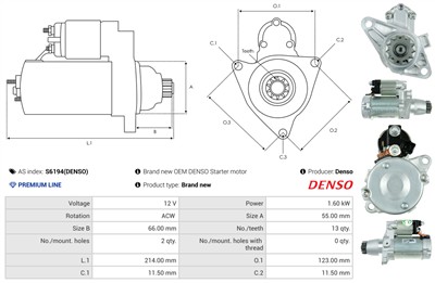 AS-PL S6194(DENSO) EAN: 5902129060000.