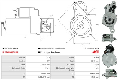 AS-PL S6207 EAN: 5902129039594.