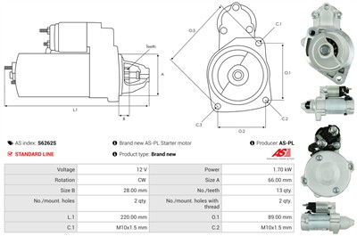 AS-PL S6262S EAN: 5902129070375.