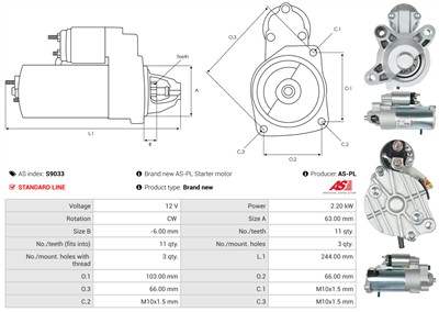AS-PL S9033 EAN: 5901259424102.