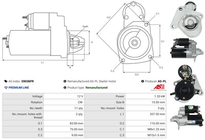 AS-PL S9036PR EAN: 5902129131328.