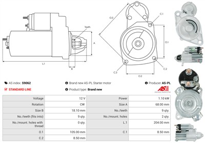 AS-PL S9062 EAN: 5901259439977.