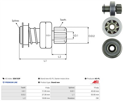 AS-PL SD6103P EAN: 5902129089797.