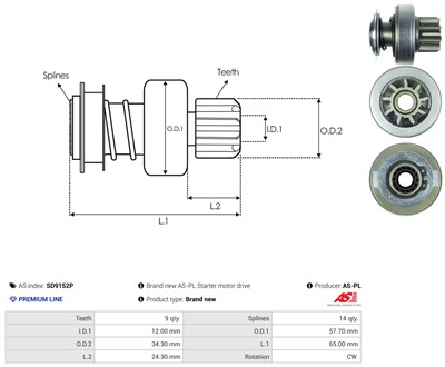 AS-PL SD9152P EAN: 5902129089810.