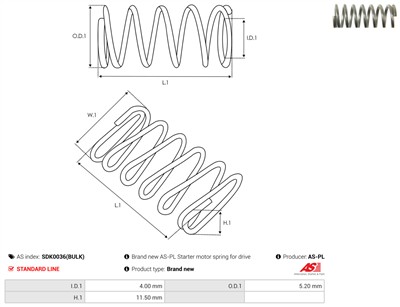 AS-PL SDK0036(BULK) EAN: 5902129020615.