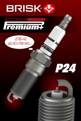 BRISK 1927 Číslo výrobce: P24 Iridium Premium+. EAN: 8595001323187.