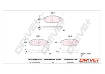 Dr!ve+ DP1010.10.0220 Číslo výrobce: DBP0220. EAN: 7640250075705.