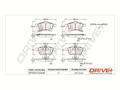 Dr!ve+ DP1010.10.0439 Číslo výrobce: DBP0439. EAN: 5907714160196.