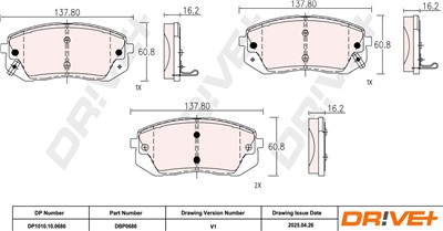 Dr!ve+ DP1010.10.0686 Číslo výrobce: DBP0686. EAN: 5907714160431.