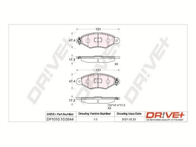 Dr!ve+ DP1010.10.0844 Číslo výrobce: DBP0844. EAN: 5907714161063.