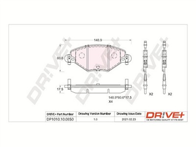 Dr!ve+ DP1010.10.0850 Číslo výrobce: DBP0850. EAN: 5907714161124.