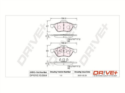 Dr!ve+ DP1010.10.0864 Číslo výrobce: DBP0864. EAN: 5907714161230.