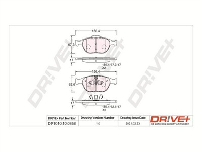 Dr!ve+ DP1010.10.0868 Číslo výrobce: DBP0868. EAN: 5907714161278.