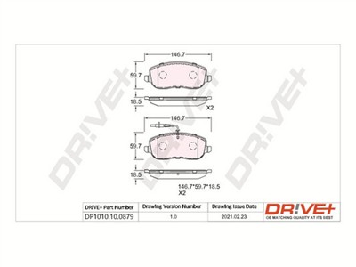 Dr!ve+ DP1010.10.0879 Číslo výrobce: DBP0879. EAN: 5907714161384.