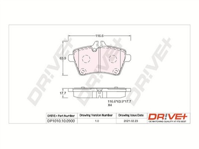 Dr!ve+ DP1010.10.0900 Číslo výrobce: DBP0900. EAN: 5907714161551.