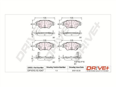 Dr!ve+ DP1010.10.1047 Číslo výrobce: DBP1047. EAN: 5907714162305.