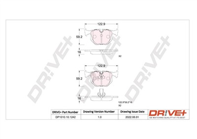 Dr!ve+ DP1010.10.1242 Číslo výrobce: DBP1242. EAN: 7640250074661.