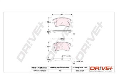 Dr!ve+ DP1010.10.1253 Číslo výrobce: DBP1253. EAN: 7640250074777.