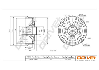 Dr!ve+ DP1010.11.1698 Číslo výrobce: DBT1698. EAN: 5907714151439.