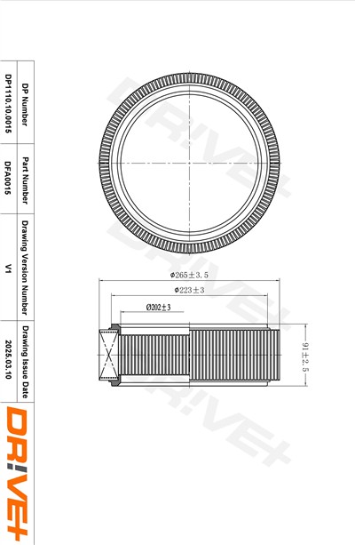 Dr!ve+ DP1110.10.0015 Číslo výrobce: DFA0015. EAN: 5907714165382.