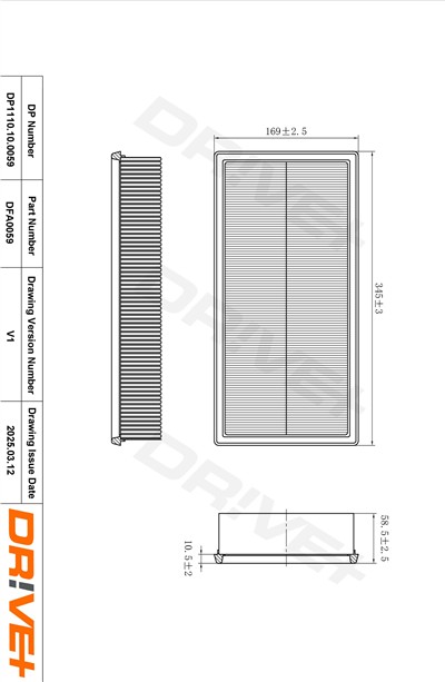 Dr!ve+ DP1110.10.0059 Číslo výrobce: DFA0059. EAN: 5907714165313.
