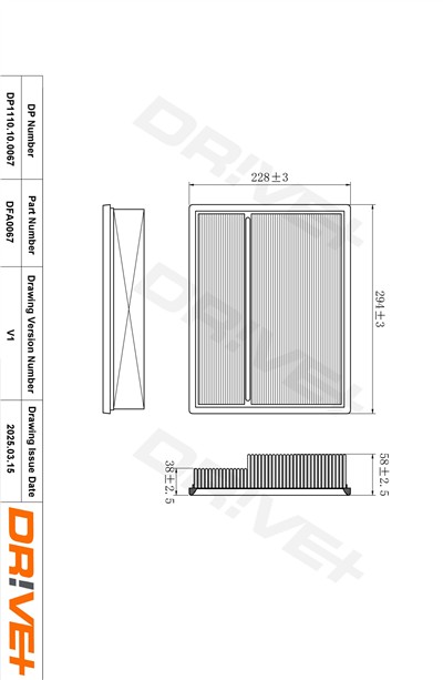 Dr!ve+ DP1110.10.0067 Číslo výrobce: DFA0067. EAN: 5907714165498.