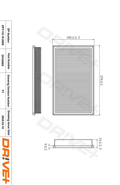 Dr!ve+ DP1110.10.0069 Číslo výrobce: DFA0069. EAN: 5907714165078.