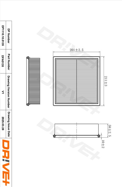 Dr!ve+ DP1110.10.0135 Číslo výrobce: DFA0135. EAN: 5907714165344.