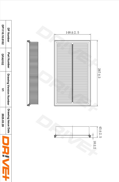 Dr!ve+ DP1110.10.0152 Číslo výrobce: DFA0152. EAN: 5907714164972.