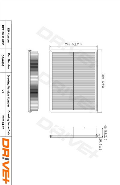 Dr!ve+ DP1110.10.0195 Číslo výrobce: DFA0195. EAN: 5907714151699.